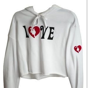 Women’s crop fleece hoodie